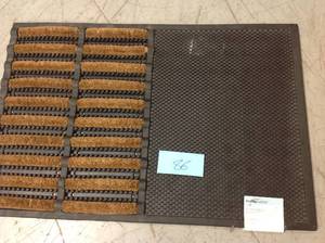 lot 86 image: 24 x 36 Rubber Coir Foot Scraper Mat Heavy Duty Thick Entry Traffic Shoe Clean not used