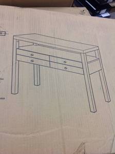 lot 123 image: Copenhagen Espresso Console Table by  Winsome Wood in good conditions