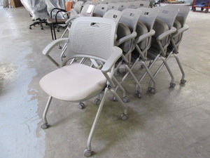 lot 7 image: ALLSTEEL SEEK MULTIPURPOSE NESTING CHAIRS WITH WHEELS