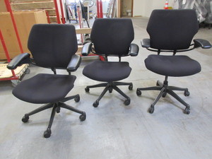 lot 13 image: FREEDOM ADJUSTABLE OFFICE CHAIRS BY HUMAN SCALE