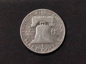 1954 D Franklin Silver Half Dollar...