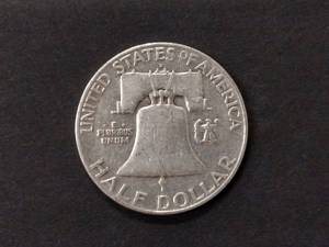 1958 D Franklin Silver Half Dollar...
