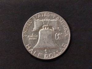 1961 D Franklin Silver Half Dollar...