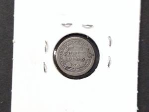 1857 Seated Liberty Silver Half Dim...