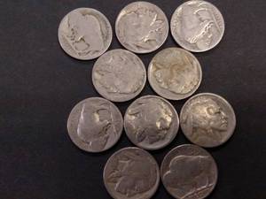 (10) Buffalo Nickels...
