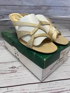 lot 29 image: Annie Marlene Size 9 Gold Sandals $39 retail