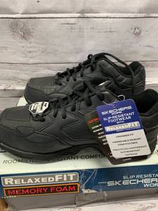lot 41 image: Skechers Size 8.5 Mens Slip Resistant Work Shoes $65 retail