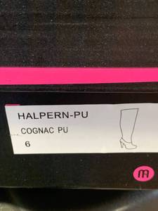 lot 91 image: Michael Antonio Size 6 Cognac Halpern Boots $129 retail