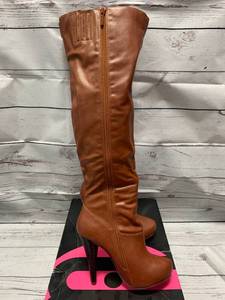 lot 75 image: Michael Antonio Size 7 Cognac Halpern Boots $129 retail