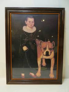 Framed Child with Dog