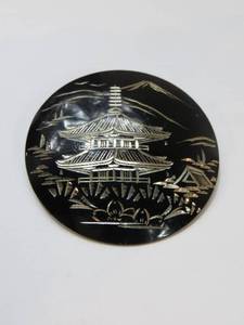 Sterling Silver Asian Brooch