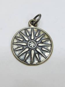 Round Sterling Silver Sun Pendant
