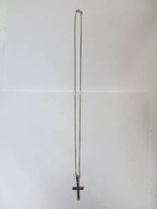 Sterling Silver Chain with Studded Crucifix Pendant