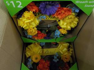 lot 3 image: lot of cemetery artificial flowers ...
