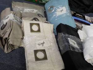 lot 17 image: lot of black-out panels and drapes...