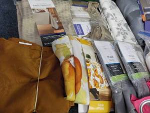 lot 21 image: black-out panels, sheers, and drape...