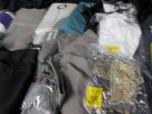 lot 22 image: Drapery panels and sheers in a mesh...