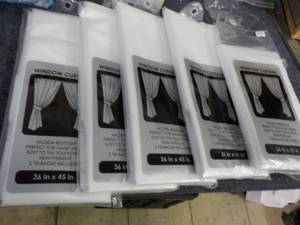 lot 42 image: 5 piece window curtains 36X45...