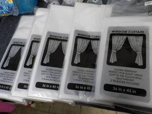 lot 43 image: 5 piece window curtains 36X45...