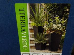 lot 61 image: set of 2 blue Tierra Verde 28 tall...