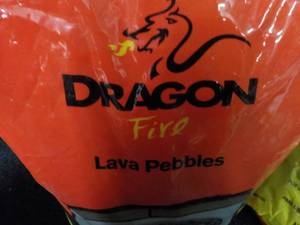 lot 78 image: 10 lb. bag Dragon Fire Lava Pebbles...