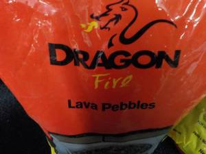 lot 79 image: 10 lb. bag Dragon Fire Lava Pebbles...