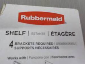 lot 87 image: 6 Rubbermaid shelves 11.8D X 47.8W,...