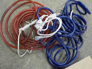 lot 92 image: red and blue rope lights, tested an...