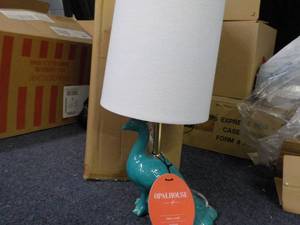 lot 148 image: opal house peacock lamp 13 tall...