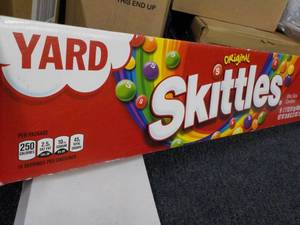 lot 160 image: 18 pack Skittles yard marker...