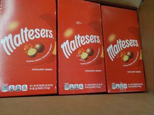lot 186 image: case of 9 cartons Maltesers 18 pack...