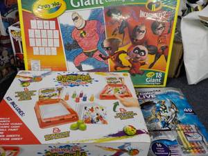 lot 214 image: Crayola giant coloring book, pinbal...