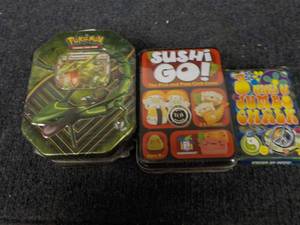 lot 221 image: Pokmon Sushi Go, and jumbo chalk...