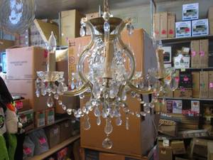 lot 14 image: Vintage Chandelier Approx 22 W x 2...