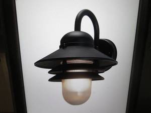 lot 42 image: Marina Black Outdoor Wall Lantern S...