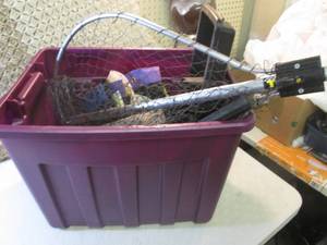 lot 57 image: Lot of Misc Fishing Nets Mesh Metal...