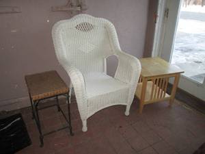 lot 66 image: Wicker Chair Nice and Solid Wicker ...
