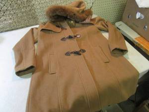 lot 81 image: Ellen Tracy Brown Coat with Hood Si...