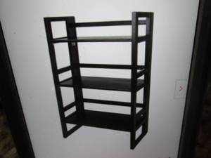 lot 104 image: Espresso 3-Shelf Folding Student Bo...