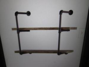 lot 113 image: Urbanne Industrial Aged 2-Tiered Wo...