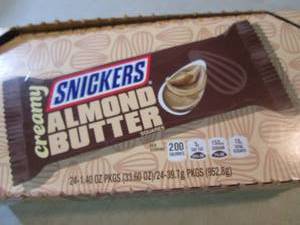 lot 142 image: Box of 24 Snickers Creamy Almond Bu...
