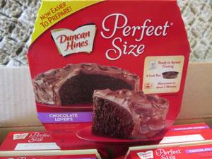 lot 166 image: Duncan Hines Perfect Size Chocolate...