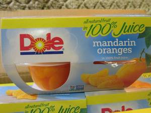 lot 172 image: Dole Mandarin Oranges 4-Pack Snack ...