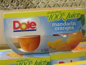 lot 173 image: Dole Mandarin Oranges 4-Pack Snack ...