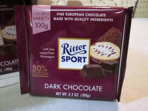 lot 187 image: Box of 12 Ritter Sport Dark Chocola...