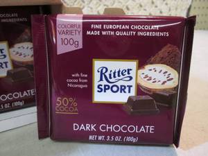 lot 188 image: Box of 12 Ritter Sport Dark Chocola...