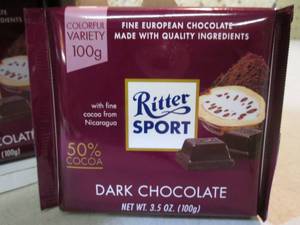 lot 190 image: Box of 12 Ritter Sport Dark Chocola...