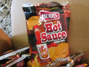 lot 234 image: 2 Cases of Hot Sauce Potato Chips 3...