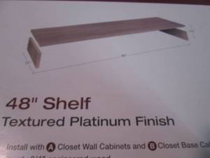 2- 48 inch Shelves Textured Platinu...