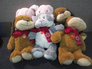 6 Plush Animals...